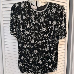 Vintage Beaded Blouse